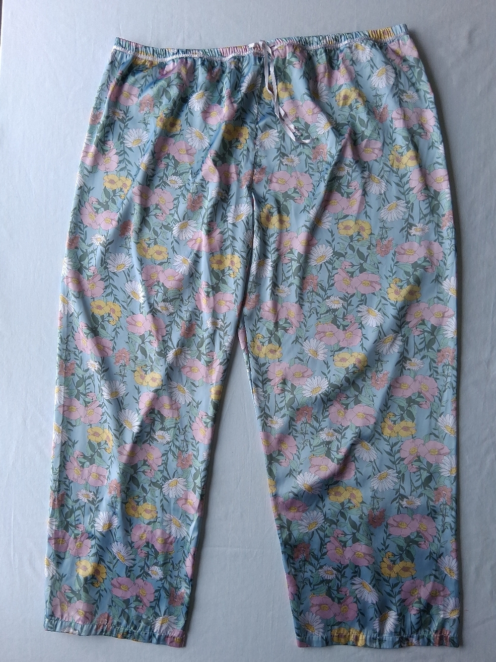 Pajama Pants Satin Floral George Plus Women's Size 3X
